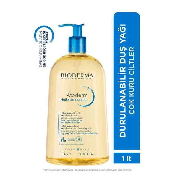 Bioderma Bioderma Atoderm Shower Oil Kuru Cilt Nemlendirici Ve Besleyici Duş Yağı Niasinamid Bebek Çocuk Yetişkin 1 Lt ürün görseli 1