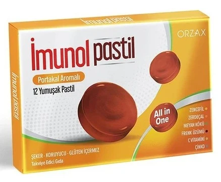 İmunol Portakal Aromalı 12 Li Pastil ürün görseli 1