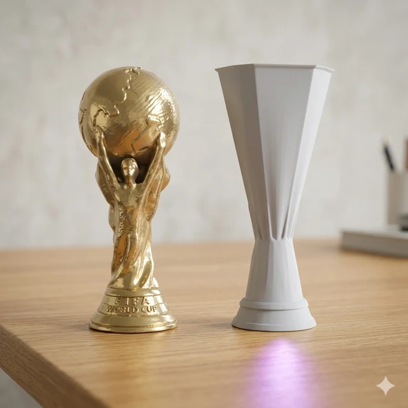FIFA Dünya Kupası UEFA KUPASI Dekoratif Kupa (20 cm - 3D Baskı) ürün görseli 1