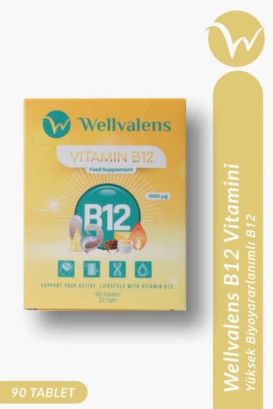 B12 Vitamini 1000 mcg - Günlük Enerji Desteği İçin 60 Tablet - Yüksek Emilimli Takviye Edici Gıda ürün görseli 1