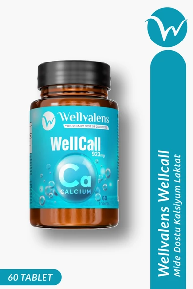 Wellcall Kalsiyum Laktat 60 Tablet – Yüksek Emilimli Kemik ve Kas Desteği ürün görseli 1