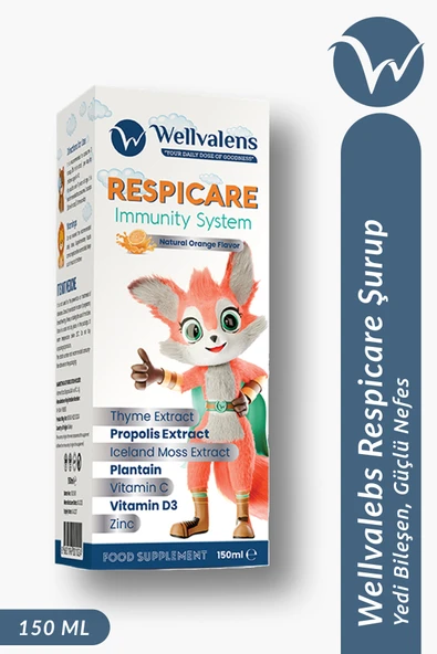 RespiCare 150 ml Bitkisel Sıvı Takviye - Kekik, Propolis ve İzlanda Yosunu İçerikli ürün görseli 1