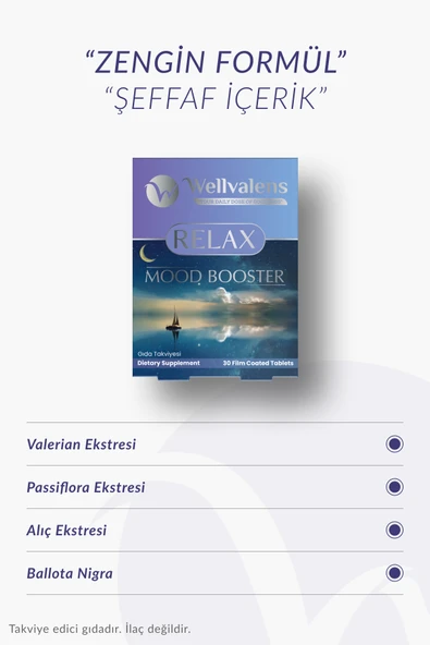 Relax Bitkisel Karışım Tablet Alıç Passiflora Valerian 30 Tablet - Resim 3