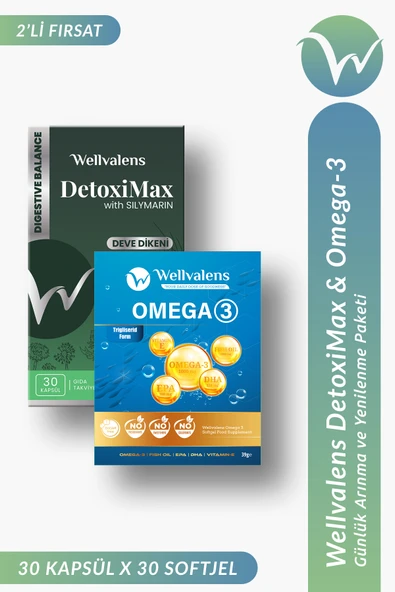 Günlük Wellness Paketi Omega 3 30 Softjel + DetoxiMax 30 Kapsül (Özel Paketi)