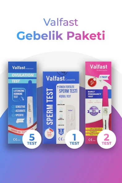 Gebelik Paketi 5 Ovulasyon & 1 Erkek Fertilite & 2 Gebelik Testi ürün görseli 1