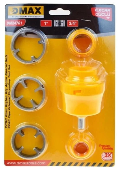 DMAX PPRC BORU DIŞTAN DİŞ AÇMA APARAT SETİ - DMX4761 - ( 1" - 1/2" - 3/4" ) ürün görseli 1