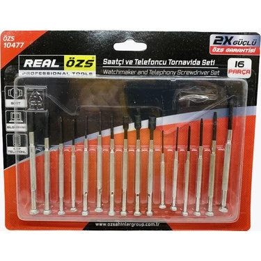 REAL ÖZS SAATÇİ VE TELEFONCU TORNAVİDA SETİ ÖZS-10477 (16PARÇA) ürün görseli 1