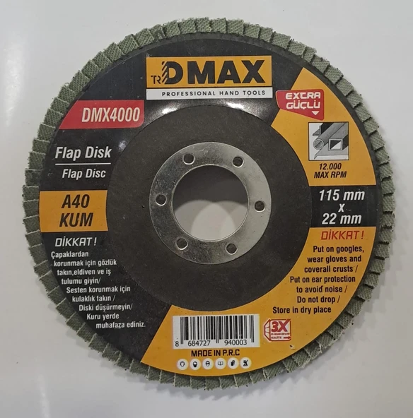 DMAX FLAP DİSK  ( 115 x 22 mm ) - A40 KUM ZIMPARA ürün görseli 1