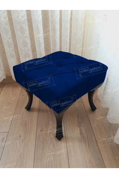 aldagelsin Kapitoneli Makyaj Pufu Ayak Ucu Puf Siyah Ayak (45*45) Lacivert 45 x 45 ürün görseli 1