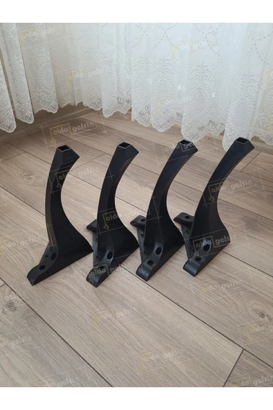 aldagelsin Mobilya Koltuk Sehpa Komidin Puf Bench Lükens Ayak 28 cm 4 Adet Siyah ürün görseli 1