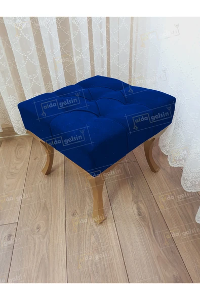 aldagelsin Kapitoneli Makyaj Pufu Ayak Ucu Puf Gold Ayak (45*45) Lacivert 45 x 45 ürün görseli 1