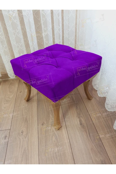 aldagelsin Kapitoneli Makyaj Pufu Ayak Ucu Puf Gold Ayak (45*45) Lila 45 x 45 ürün görseli 1