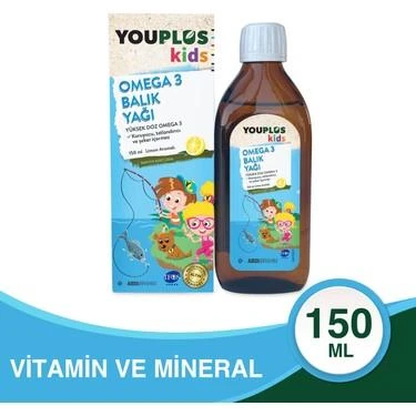 Youplus Kids Omega-3 150 ml ürün görseli 1