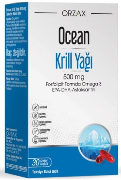 Ocean Krill Oil 500 mg 30 Kapsül ürün görseli 1
