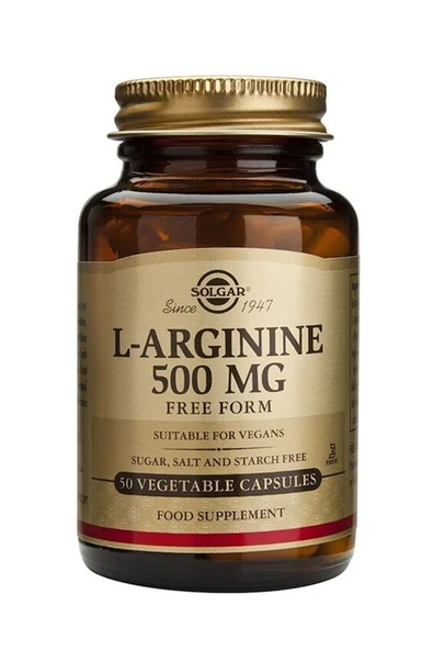 Solgar L-Arginine 500 mg 50 Kapsül ürün görseli 1