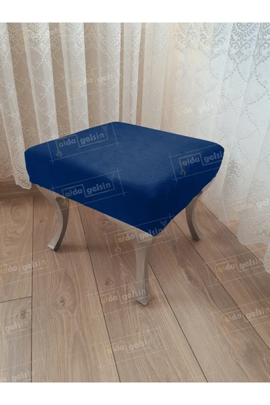 aldagelsin Ayak Ucu Kapı Önü Antre Düz Bench Puf Gümüş Ayak Laci 45 x 45 ürün görseli 1