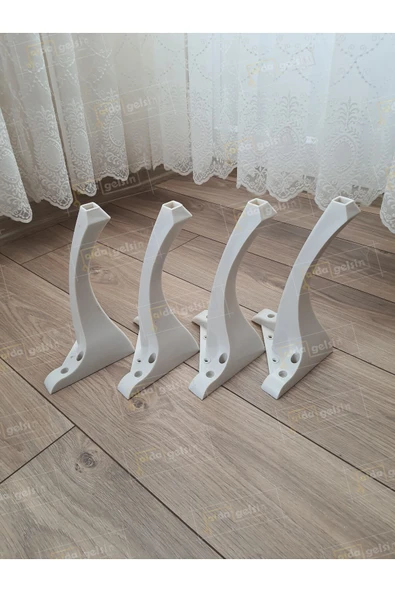 aldagelsin Mobilya Koltuk Sehpa Komidin Puf Bench Lükens Ayak 28 cm 4 Adet Beyaz ürün görseli 1