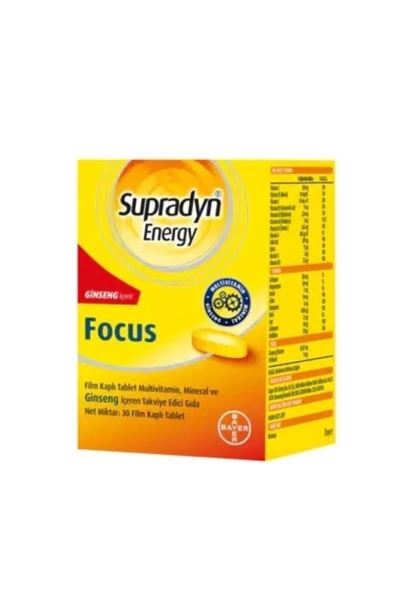 Supradyn Energy Focus 30 Film Tablet ürün görseli 1
