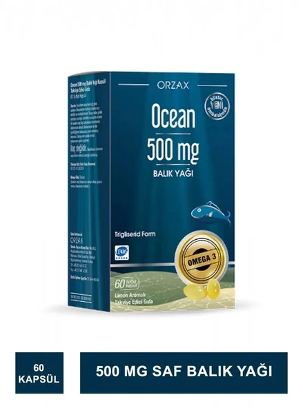 Ocean Omega 3 500 mg 60 Kapsül ürün görseli 1