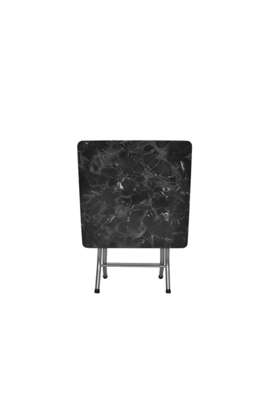 aldagelsin Siyah Mermer Desenli Katlanabilir Masa (60*60) Siyah Mermer 60 cm ürün görseli 1