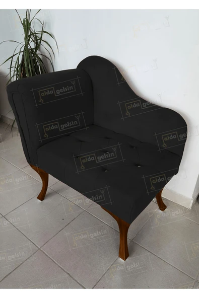 aldagelsin Yeni Model Tekli Köşe Koltuğu Josefin Bench Ceviz Ayak Siyah 75 x 45 ürün görseli 1