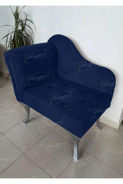 aldagelsin Yeni Model Tekli Köşe Koltuğu Josefin Bench Gümüş Ayak Laci 75 x 45 ürün görseli 1