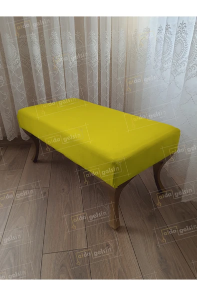 aldagelsin Ayak Ucu Kapı Önü Antre Düz Bench Puf Orta Sehpa Gold Ayak (120*45) Sarı 120 x 45 ürün görseli 1