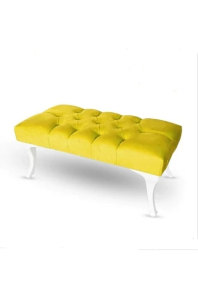 aldagelsin Kapitoneli Ayak Ucu Kapı Önü Antre Bench Puf 120 cm Sarı ürün görseli 1