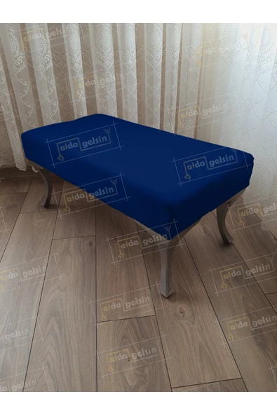 aldagelsin Ayak Ucu Kapı Önü Antre Düz Bench Puf Orta Sehpa Gümüş Ayak Laci 90 x 45 ürün görseli 1