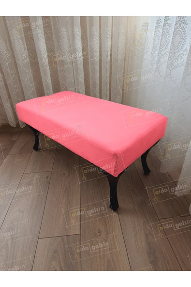 aldagelsin Ayak Ucu Kapı Önü Antre Düz Bench Puf Orta Sehpa Siyah Ayak (110*45) Pembe 110 x 40 ürün görseli 1