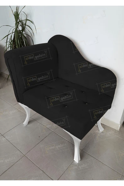 aldagelsin Yeni Model Tekli Köşe Koltuğu Josefin Bench Beyaz Ayak Antrasit Gri 75 x 45 ürün görseli 1
