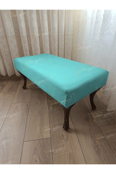 aldagelsin Ayak Ucu Kapı Önü Antre Düz Bench Puf Orta Sehpa Ceviz Ayak (100*45) Turkuaz 100 x 40 ürün görseli 1