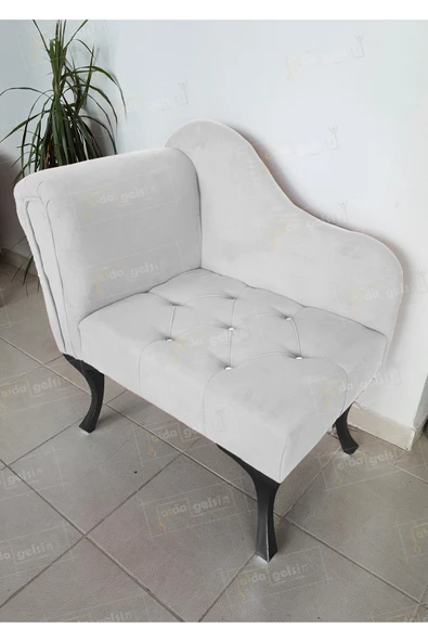 aldagelsin Yeni Model Tekli Köşe Koltuğu Josefin Bench Siyah Ayak Beyaz 75 x 45 ürün görseli 1