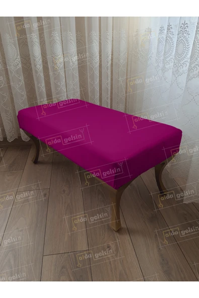 aldagelsin Ayak Ucu Kapı Önü Antre Düz Bench Puf Orta Sehpa Gold Ayak (100*45) Mor 100 x 40 ürün görseli 1