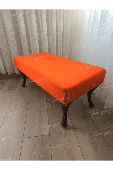 aldagelsin Ayak Ucu Kapı Önü Antre Düz Bench Puf Orta Sehpa Ceviz Ayak (90*45) Turuncu 90 x 45 ürün görseli 1