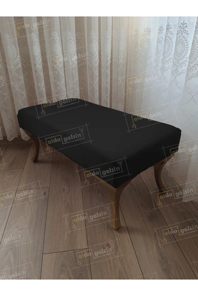aldagelsin Ayak Ucu Kapı Önü Antre Düz Bench Puf Orta Sehpa Gold Ayak (100*45) Siyah 100 x 40 ürün görseli 1
