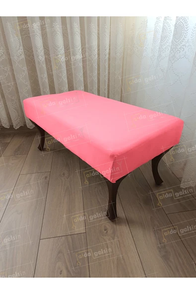 aldagelsin Ayak Ucu Kapı Önü Antre Düz Bench Puf Orta Sehpa Ceviz Ayak (110*45) Pembe 110 x 40 ürün görseli 1