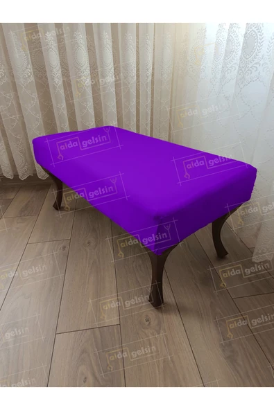 aldagelsin Ayak Ucu Kapı Önü Antre Düz Bench Puf Orta Sehpa Ceviz Ayak (110*45) Lila 110 x 40 ürün görseli 1