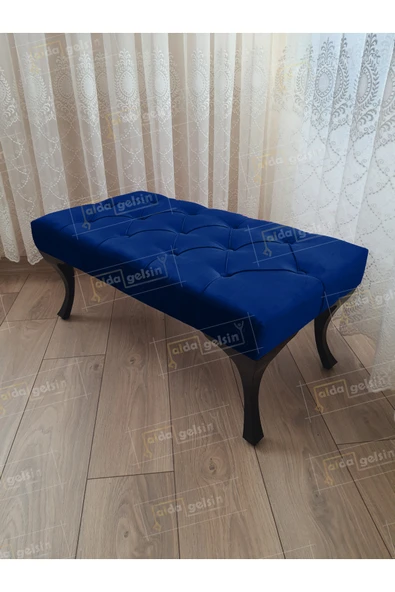 aldagelsin Kapitoneli Ayak Ucu Kapı Önü Antre Bench Puf Siyah Ayak (110*45) Lacivert 110 x 42 ürün görseli 1
