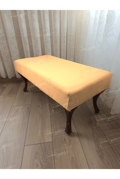 aldagelsin Ayak Ucu Kapı Önü Antre Düz Bench Puf Orta Sehpa Ceviz Ayak (90*45) Vizon 90 x 45 ürün görseli 1