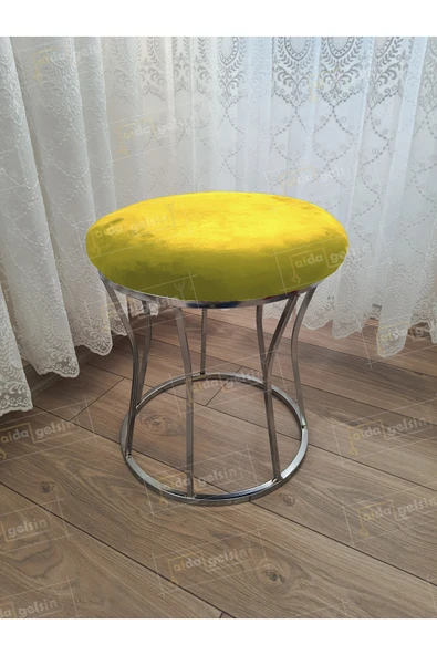 aldagelsin Kum Saati Düz Makyaj Pufu Gümüş Sarı 42 x 42 ürün görseli 1