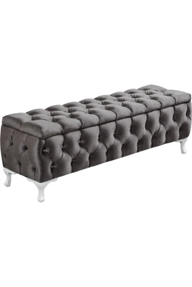 aldagelsin Sandıklı Chester Puf Bench Ayakucu Koltuk 90 Cm Antrasit Gri 90 x 45 ürün görseli 1
