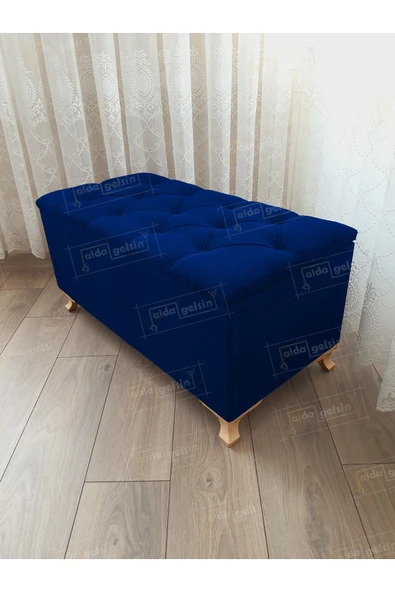 aldagelsin Lüks Sandıklı Kapitoneli Ayakucu Puf Bench 110 cm Gold Ayak Laci 110 x 42 ürün görseli 1