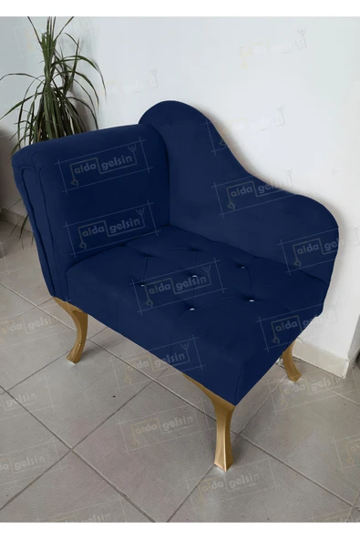 aldagelsin Yeni Model Tekli Köşe Koltuğu Josefin Bench Gold Ayak Laci 75 x 45 ürün görseli 1