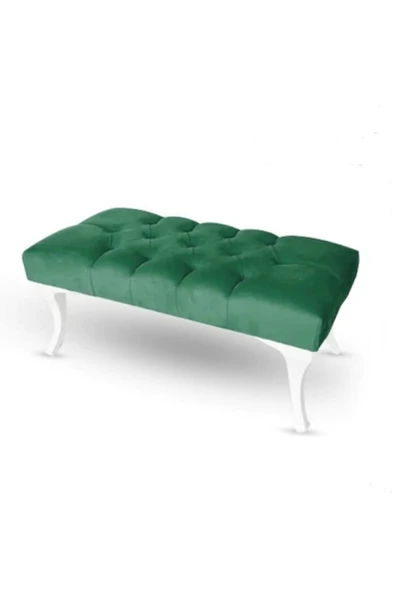 aldagelsin 100 cm Kapitoneli Ayak Ucu Kapı Önü Antre Bench Puf Yeşil ürün görseli 1
