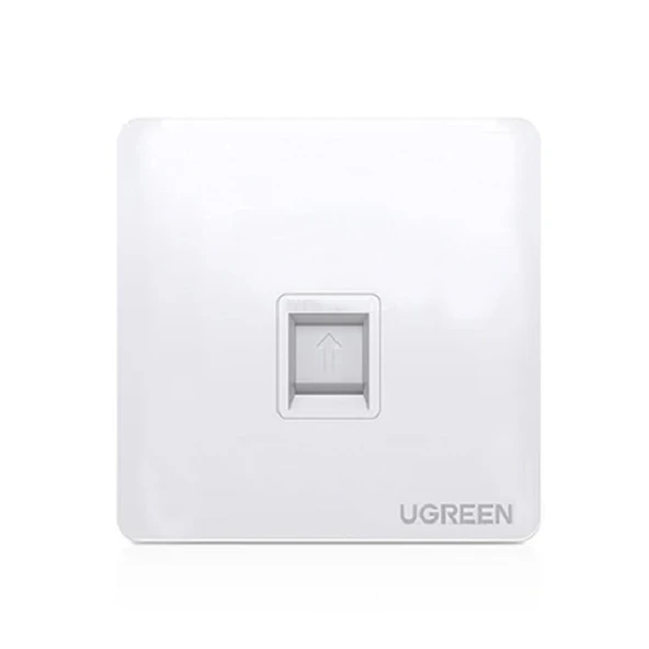 UGREEN 80180 NW144 Tek Portlu Bağlantı Noktalı Duvar Paneli Bilgi Paneli Beyaz ürün görseli 1