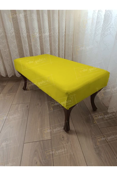 aldagelsin Ayak Ucu Kapı Önü Antre Düz Bench Puf Orta Sehpa Ceviz Ayak (120*45) Sarı 120 x 45 ürün görseli 1