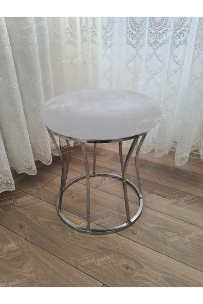 aldagelsin Kum Saati Düz Makyaj Pufu Gümüş Beyaz 42 x 42 ürün görseli 1