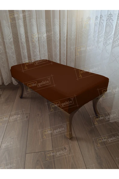 aldagelsin Ayak Ucu Kapı Önü Antre Düz Bench Puf Orta Sehpa Gold Ayak (110*45) Kahve 110 x 40 ürün görseli 1