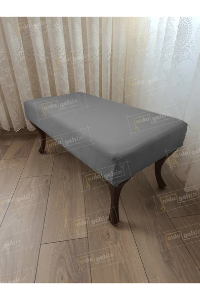 aldagelsin Ayak Ucu Kapı Önü Antre Düz Bench Puf Orta Sehpa Ceviz Ayak (90*45) Gri 90 x 45 ürün görseli 1